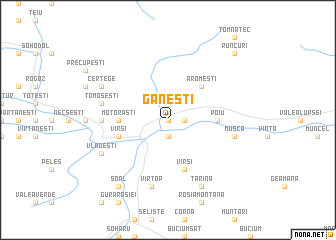 map of Găneşti