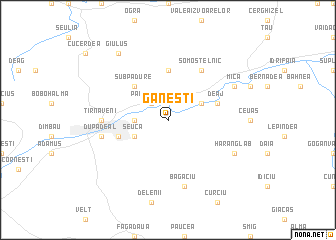 map of Găneşti