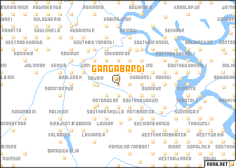 map of Gangābardi