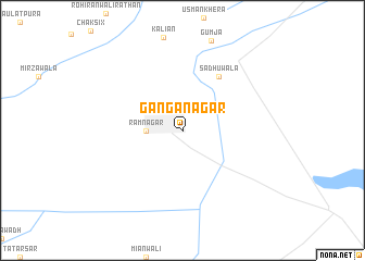 map of Gangānagar