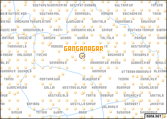 map of Gangānagar