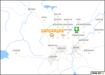 map of Gangāpura