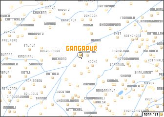 map of Gangāpur