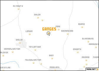 map of Ganges
