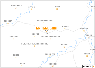 map of Ganggushan