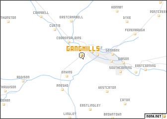 map of Gang Mills