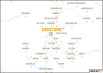 map of Gangtoma