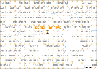 map of Ganguldeniya