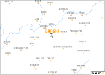 map of Gangxi