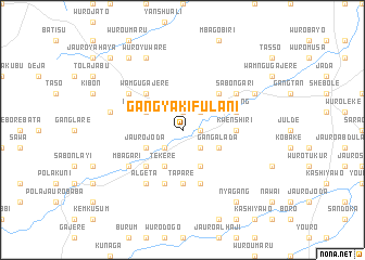 map of Gangyaki Fulani