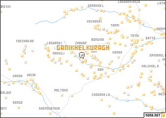 map of Ganī Khel Kuragh