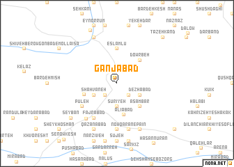 map of Ganjābād