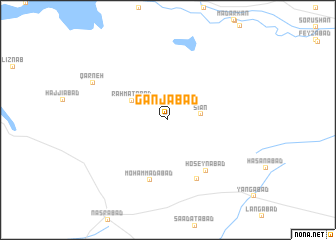 map of Ganjābād