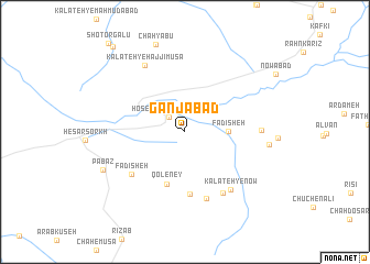 map of Ganjābād