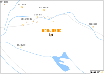 map of Ganjābād