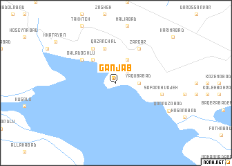 map of Ganjāb