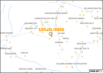 map of Ganj‘alīābād