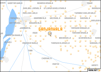 map of Ganjanwāla