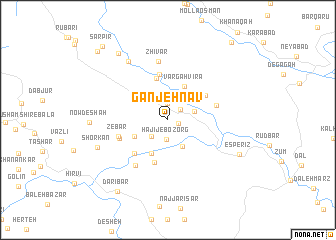 map of Ganjeh Nāv