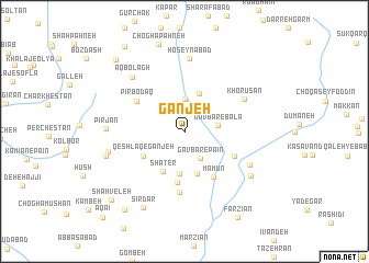 map of Ganjeh