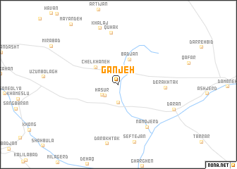 map of Ganjeh