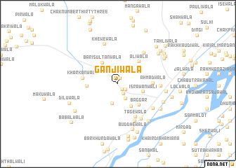 map of Ganjiwāla