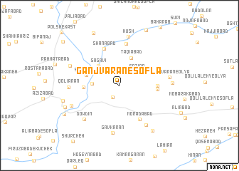 map of Ganjvarān-e Soflá