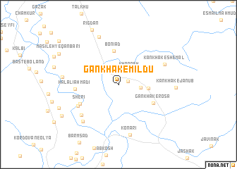 map of Gankhak-e Mīldū