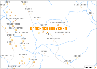 map of Gankhak-e Sheykhhā