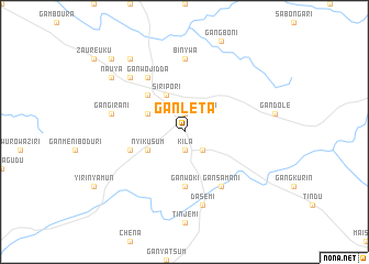 map of Ganleta