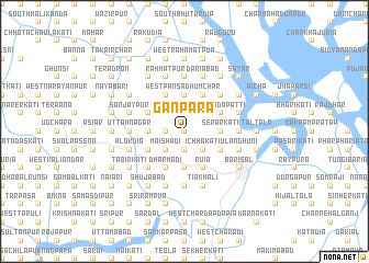 map of Ganpāra