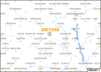 map of Gantikow