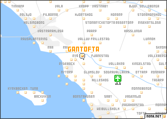 map of Gantofta