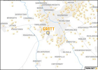 map of Gantt