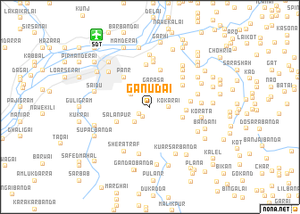 map of Gānudai