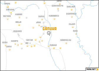 map of Ganuwa