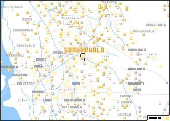 map of Gānwarwāla