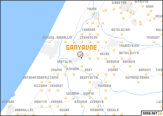 map of Gan Yavne