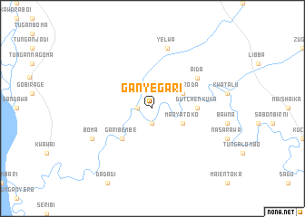 map of Ganye Gari