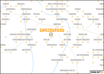 map of Ganzourgou