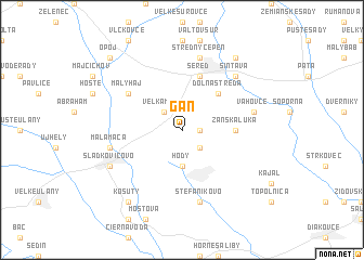 map of Gáň