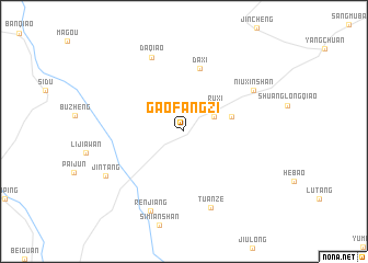 map of Gaofangzi