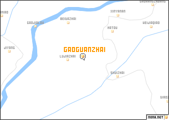 map of Gaoguanzhai