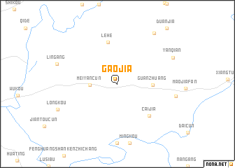 map of Gaojia