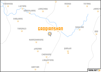 map of Gaoqianshan