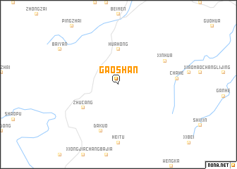 map of Gaoshan