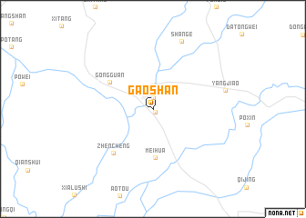map of Gaoshan
