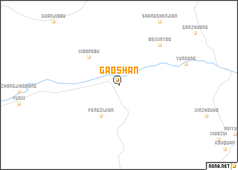 map of Gaoshan