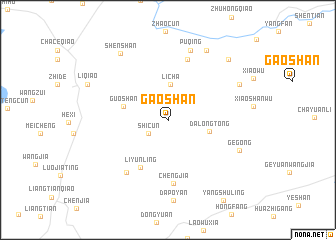 map of Gaoshan