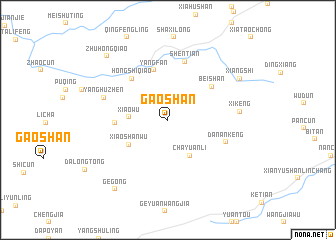 map of Gaoshan